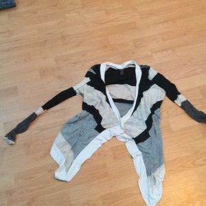 White and black sweater